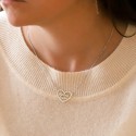 Collier 2 prénoms dans un coeur