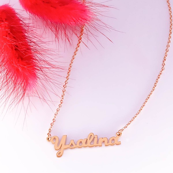 Collier Prénom Découpé Argent Rosé