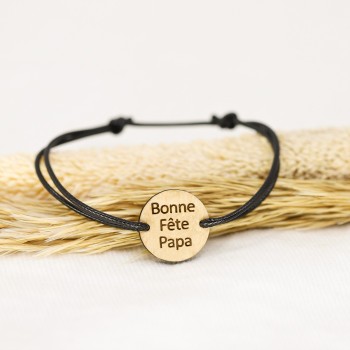 Bracelet Médaille Bois