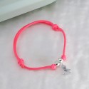 Bracelet 1 chérubin Argent 925 (Rose fluo)