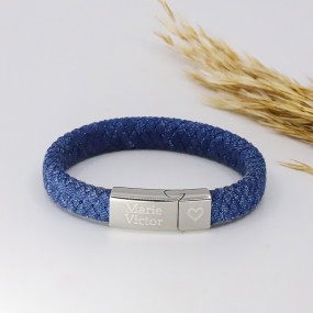 Bracelet Acier Tressé Jeans