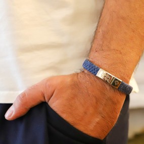 Bracelet Acier Tressé Jeans