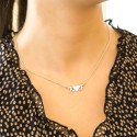 Le Collier 2 Initiales et Coeur en argent