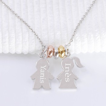 Collier personnages et donuts tricolores