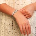 Bracelet Liberty Plaque Ovale Argent 925  à personnaliser - Myosotis