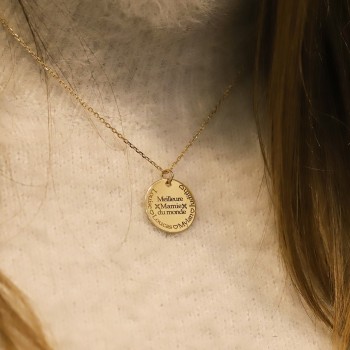 Pendentif personnalisé "Meilleure Mamie du Monde"