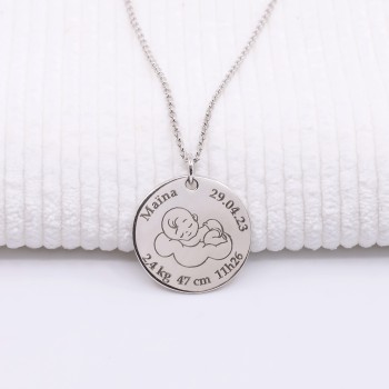 Pendentif naissance à personnaliser