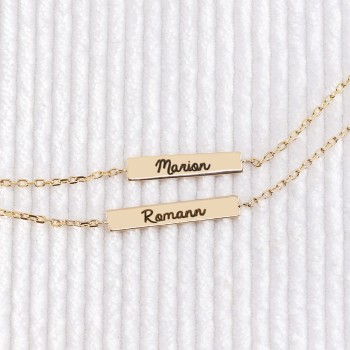 Bracelet double plaque à graver