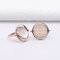 Bague réversible femme ajustable en Argent 925 avec pierres naturelles – Bijou personnalisable élégant