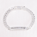 Gourmette homme en argent personnalisée – Gravée sur mesure