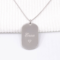 Pendentif personnalisé homme – Plaque en argent 925 ou plaqué or