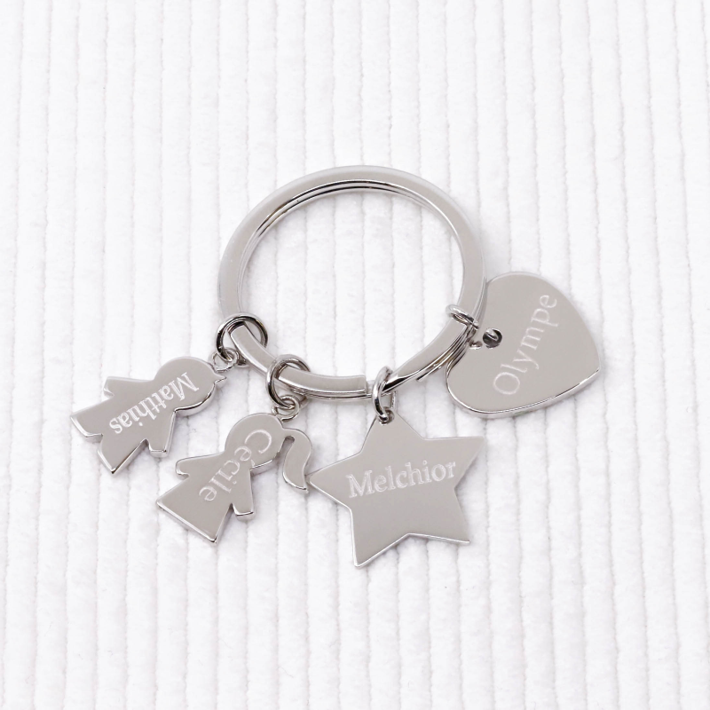 Porte clef personnalisé Message to you en argent 925 pas cher – Jewelssimo