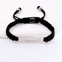 Bracelet homme Shamballa rectangle en Acier à personnaliser