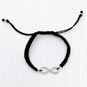 Bracelet infini shamballa en argent 925 pour homme à personnaliser