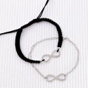 Duo de bracelets infini en argent 925 - Bijoux personnalisés pour couple
