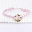 Bracelet personnalisé petit jeton en Or 18K