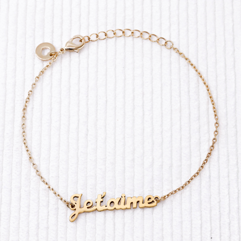 Bracelet découpé "Je t'aime"