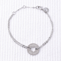 Bracelet gravé forme coeur en Argent 925 ou Plaqué Or