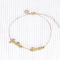 Bracelet personnalisé prénom sur chaine en argent 925 ou plaqué or