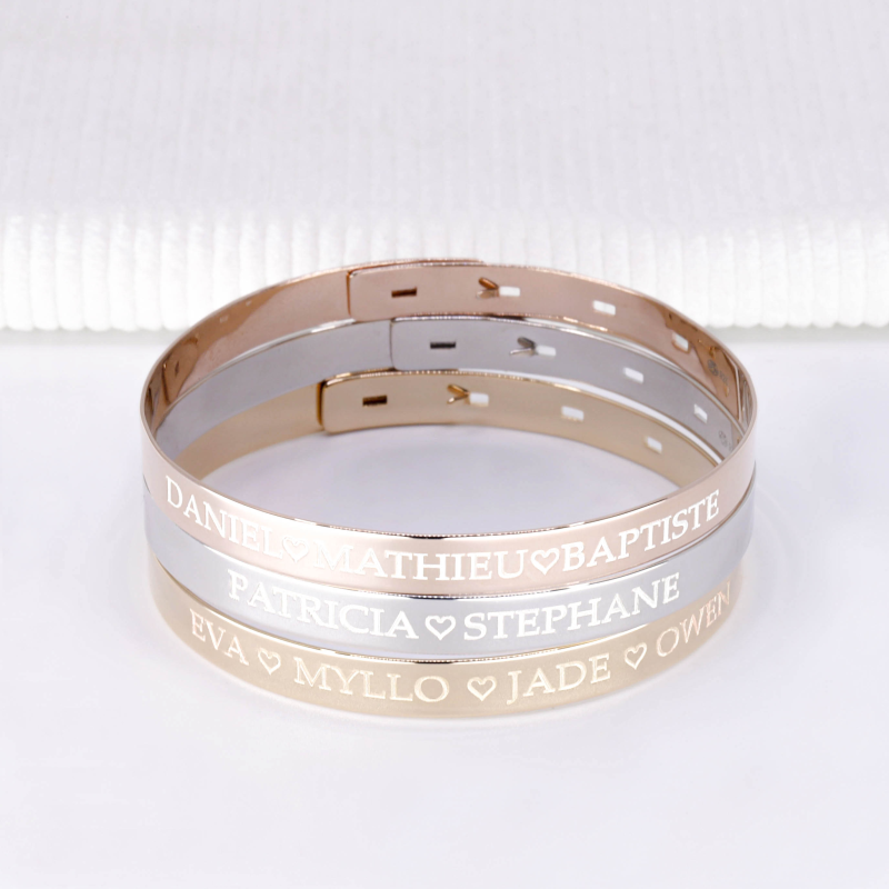Bracelet jonc hotsell argent a graver
