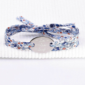 Bracelet Liberty personnalisé avec plaque ovale gravée en argent 925