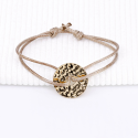Bracelet personnalisé jeton et martelé en argent 925
