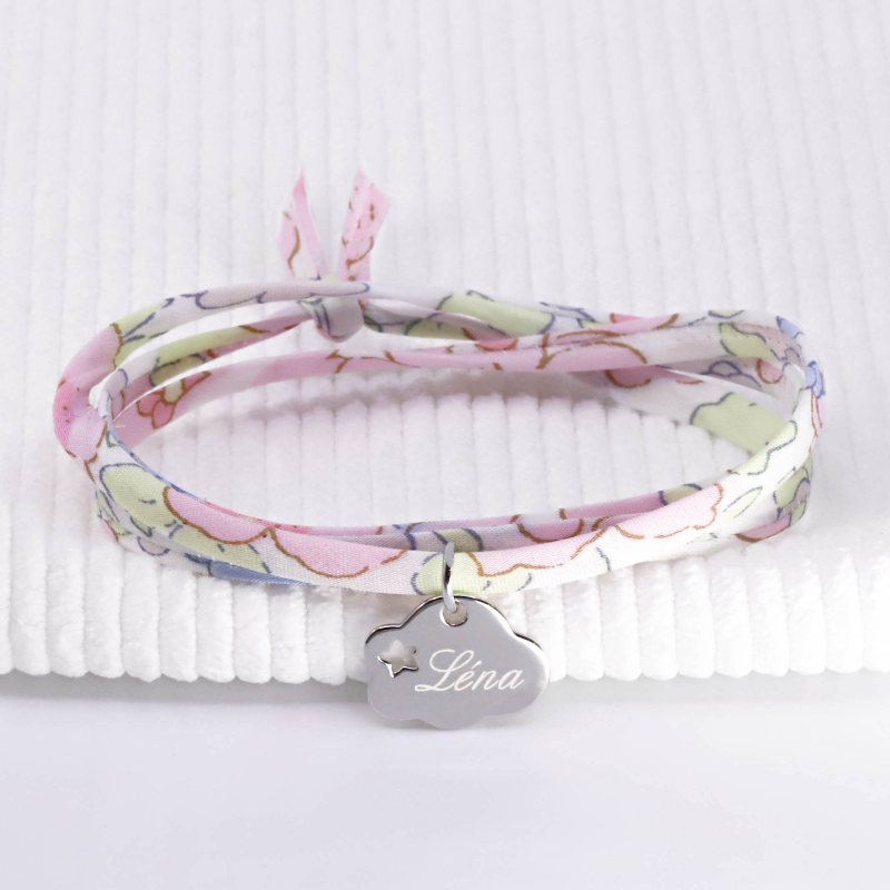 Bracelet Enfant Liberty Ajustable Personnage Acier Gravé