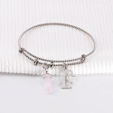 Bracelet Jonc Stella torsadé à personnaliser en Argent 925 ou Plaqué Or