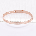 Jonc étoiles à personnaliser en argent rosé