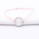 Bracelet Petit Médaillon Croix à Personnaliser