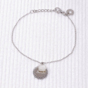 Bracelet personnalisé fleur de nacre en argent 925 ou plaqué or