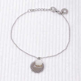 Bracelet personnalisé Fleur de Nacre en Argent 925 ou Plaqué Or