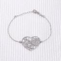 Bracelet romantique en argent – Je t'aime dans toutes les langues pour elle