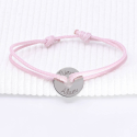 Bracelet petit jeton coeur en Or 18 carat à personnaliser