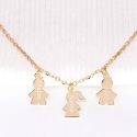 Collier personnalisé Maman / Enfant en argent 925 ou plaqué or