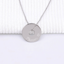 Collier jeton gravé en argent 925 ou plaqué Or