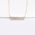 Collier prénom personnalisé en or 18 carats lettre script
