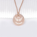 Collier personnalisé médaille ailes d'ange en argent 925 ou plaqué or