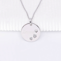 Médaille gravée 3 petits coeurs en argent 925