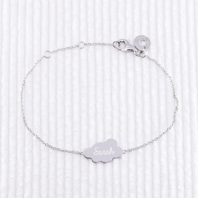 Bracelet nuage sur chaîne à personnaliser