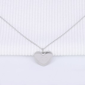 Pendentif personnalisé Coeur Tendresse Argent 925