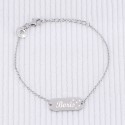 Bracelet plaque céleste à personnaliser en argent 925 ou plaqué or