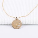 Médaille gravée 3 petits coeurs en argent 925