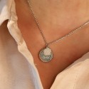 Collier personnalisé fleur de nacre en argent rosé