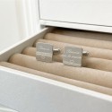 Boutons de manchette personnalisés homme argent 925 forme carrée