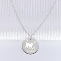 Pendentif médaille chat d'amour à personnaliser en argent 925 ou plaqué or