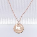 Pendentif médaille chat d'amour à personnaliser en argent 925 ou plaqué or