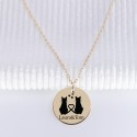 Pendentif personnalisé Mes petits chats en argent 925