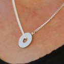 Collier homme personnalisé - Jeton en argent 925 sur chaine maille gourmette