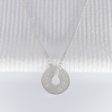 Collier homme personnalisé - Jeton en argent 925 sur chaine maille gourmette